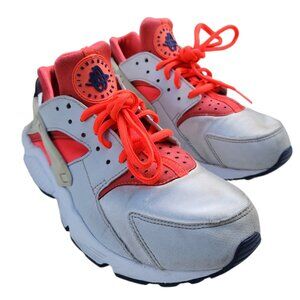Nike Air Huarache Run 634835-013 Grey Red Sneakers Shoes Size 9